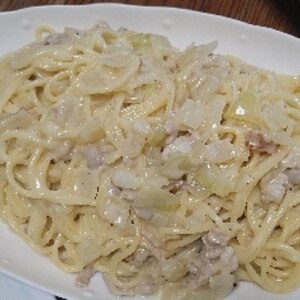 豚肉カルボナーラパスタ